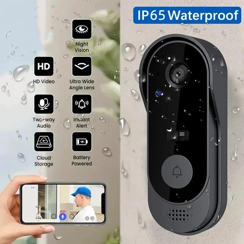 Video Doorbell With Camera Wireless Bundle Video Doorbell WIFI HD Outdoor Phone Door Bell Camera Security Video Intercom IR