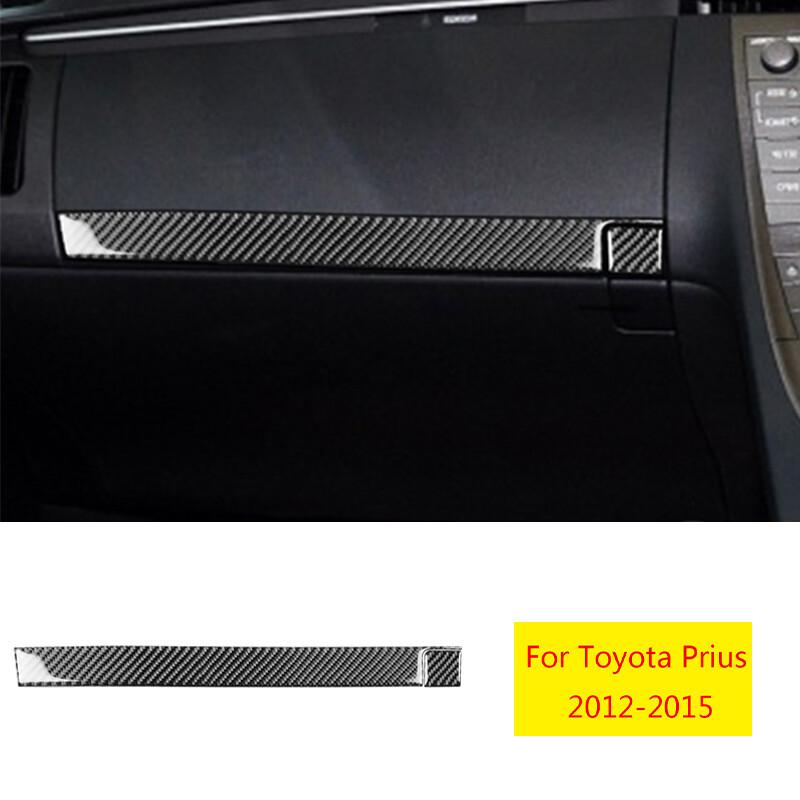 For Toyota Prius 2012-15 Carbon Fiber Right Drive Console Co-Pilot Strip Trim 2X
