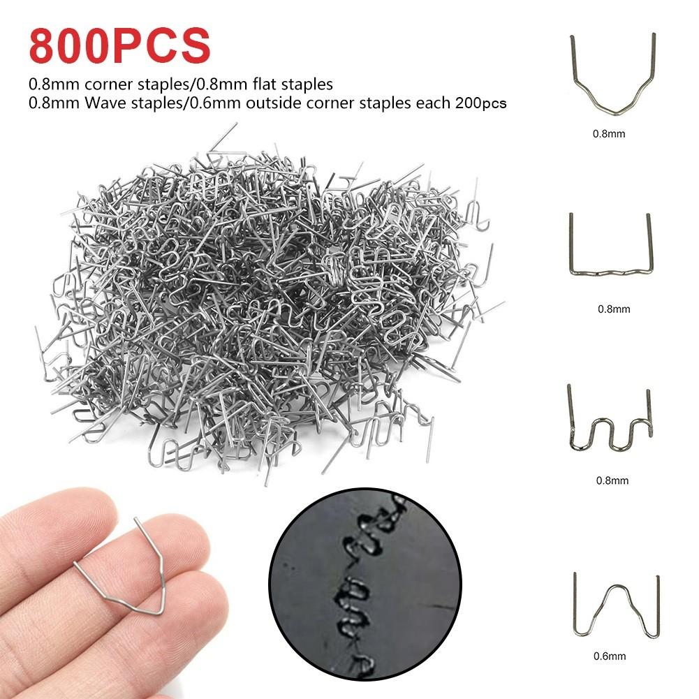 0.6M Type Welding Nail*200pcs Efficient 800PCS Hot Stapler Staples for Car Bumper Plastic Welding 4 Sizes Included