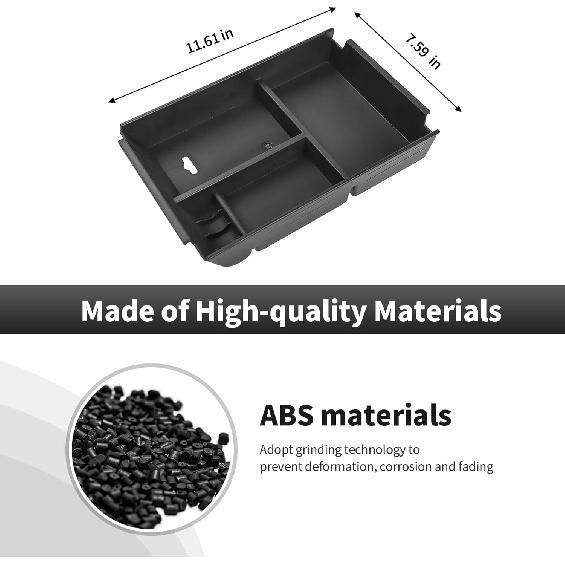 CheroCar Center Console Armrest Box Organizer Tray Interior Storage Box Compatible with Ford F150 2009 2010 2011 2012 2013 2014,Exterior Accessories