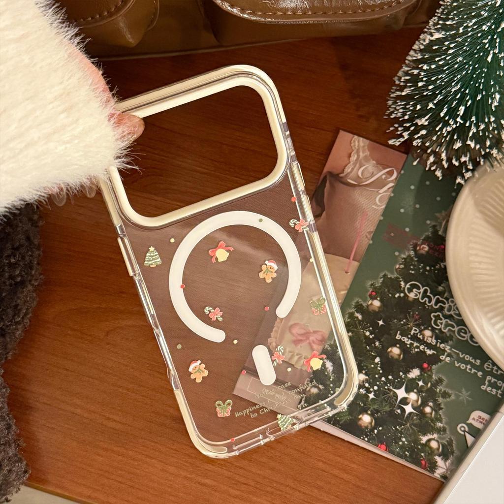 Creative Christmas Wreath Stand Phone Case for iPhone 17 and iPhone 17 Pro Max