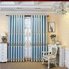 1/2 Stück luxuriöse, bestickte dicke Vorhänge im europäischen Stil für Wohnzimmer, Balkon, Schlafzimmer, zweilagiger Verdunkelungsvorhang