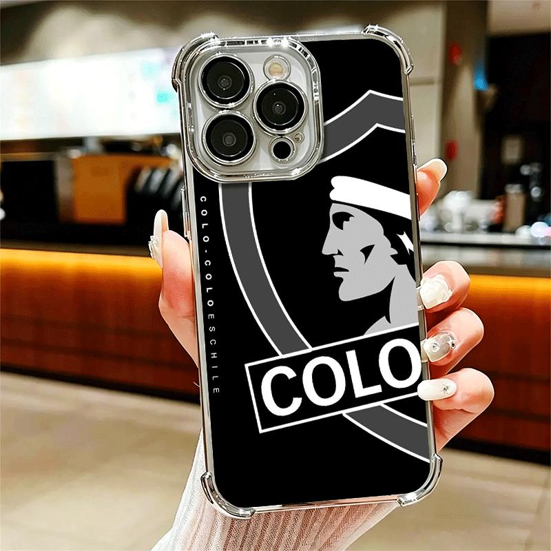 Social Y Deportivo Colo Club Plating Phone Case For Iphone 16 17 Pro Max Air 16E 14 15 Plus 12 13 Mini Anti-Fall Airabag Cover