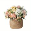 3 Pcs Fake Silk Flowers Artificial Flowers Bouquet for Home Decorations Table Centerpieces Flower Arrangement Wedding Decor Bridal Bouquet Baby Shower