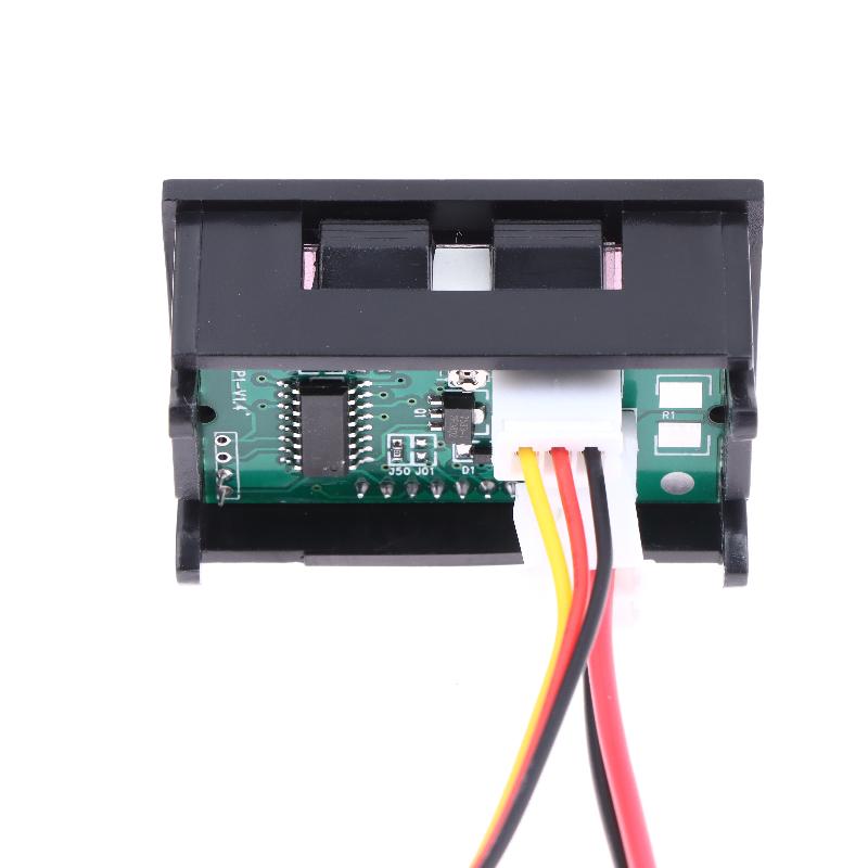 1 Set 100V 10A 50A 100A Voltage Current Meter Tester Digital Voltmeter Ammeter 0.28In Dual Led Display Panel With Connect Wires