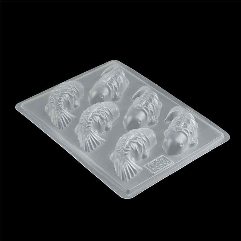 3D Carp Fiskkaka Chokladform för Jelly Sugarcraft Riskaka Bakverktyg
