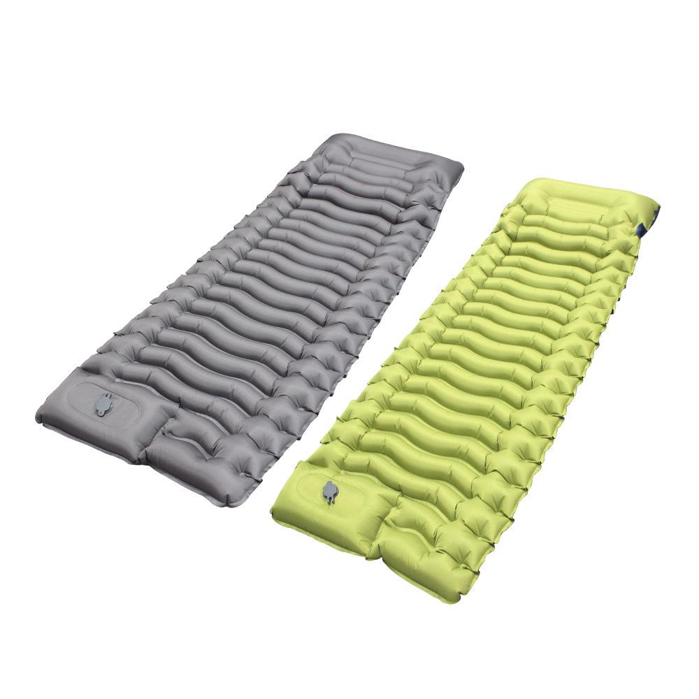 Inflatable Lightweight Camping Mat - Single Person, Moisture-Proof, Portable & Thickened for Outdoor Use