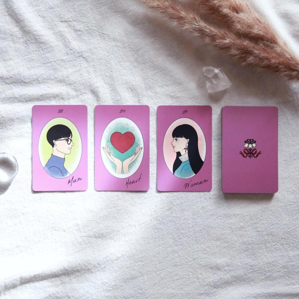 Ribbon Lenormand & Pouch Set | Mame Amano | 36 Cards with Special Pouch [Authentic]