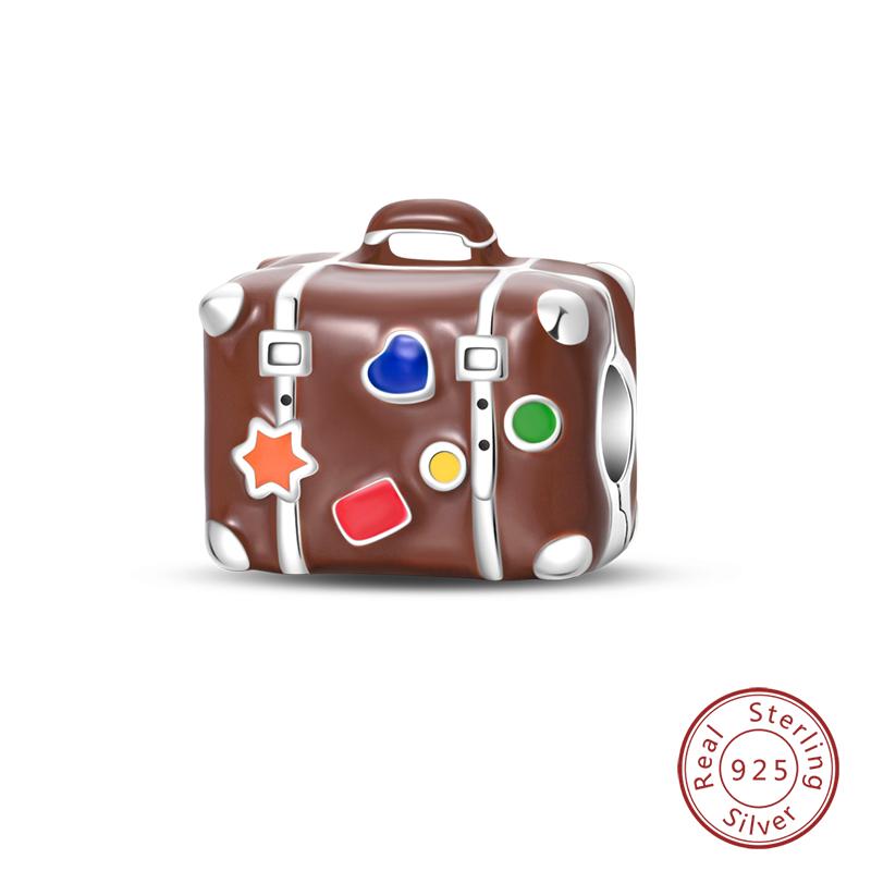 Fashion Copper Travel Aircraft Series Charms Beads Fit Qikaola Original Bracelets Diy Anniversary Jewelry For Women