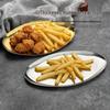 Korean Stainless Steel Egg-Shaped Plate for Desserts, BBQ, and Snacks