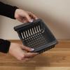 Hanging Refrigerator Basket, Gray, Adjustable Width