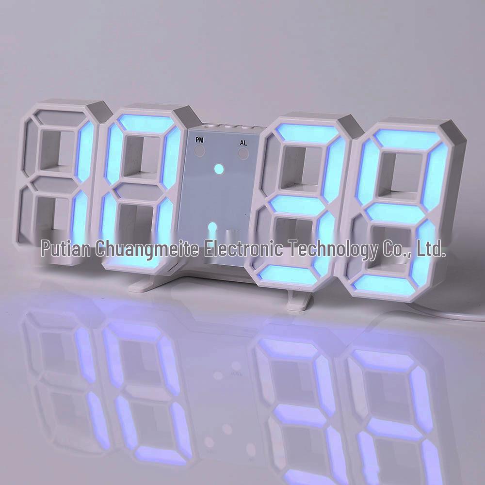 3D Stereo LED Digital Wall Clock with German & Japanese Radio Calibration