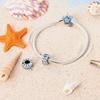Charms Copper Summer Wave Blue Zircon Beads Fit Charms Plata Original Bracelet Women Jewellery Making Gifts