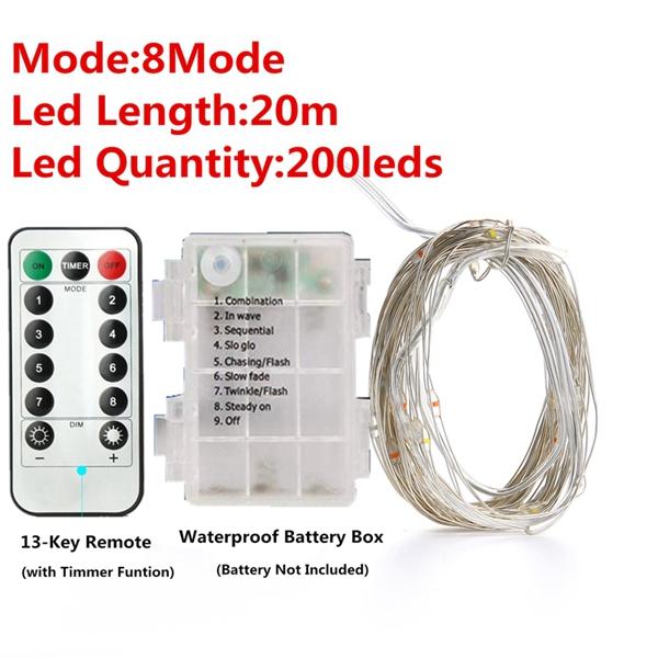 1PC Led String Lights 3AA Battery Mode Waterproof Outdoor Lamp For Garden Party Christmas Holiday Decor Lamps Wire Twinkle Lamp