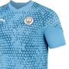 Puma Manchester City Logo Badge Pattern Sports V-Neck Short Sleeve T-Shirt Men Tops Light-Blue 772877-15