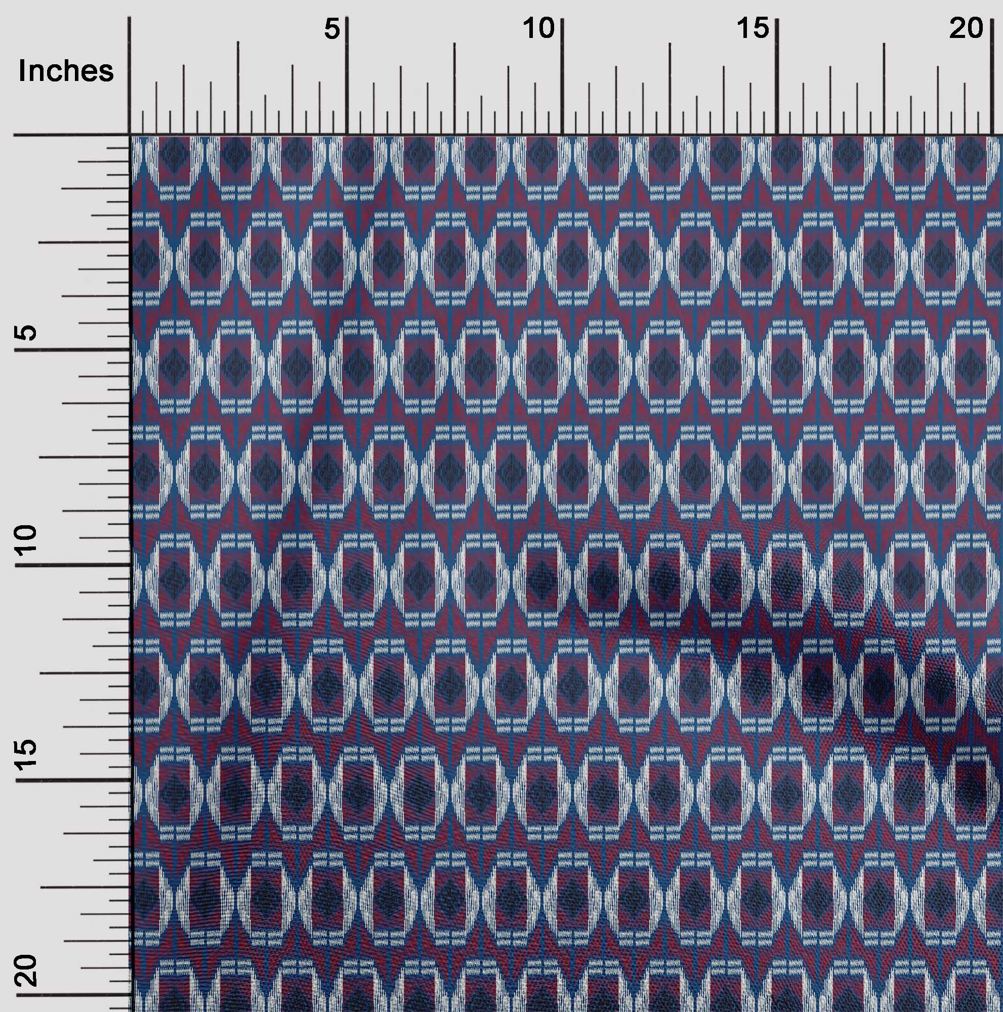 

oneOone Cotton Flex Fabric Geometric Ikat A Printed Craft Fabric BTY 40 Inch 42 Inch Wide - Viscose Chiffon білий