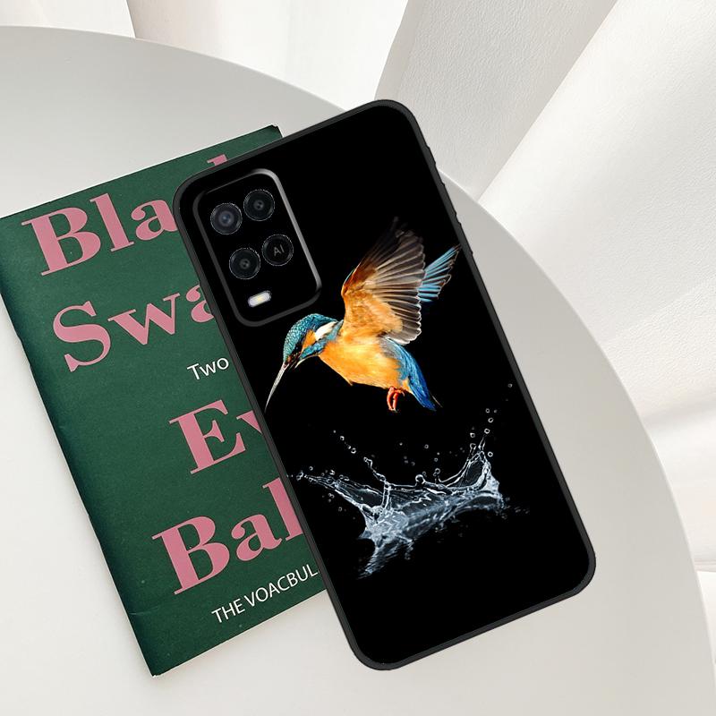 Cute Hummingbird Case For Oppo A58 A78 A98 A15 A16 A17 A52 A72 A76 A96 A54 A74 A94 A57 A77 A54S A57S Cover