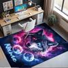 Custom Name Wolf Printed Carpet,Rug for Office Chair Living Room Bedroom Kitchen Room Decor Gifts.