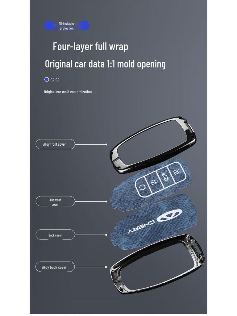 Kompatible Schlüsselabdeckung für Chery Tiggo 8 Plus, Kunpeng Edition, 8 Pro und 7 Plus (Modelljahr 2022).