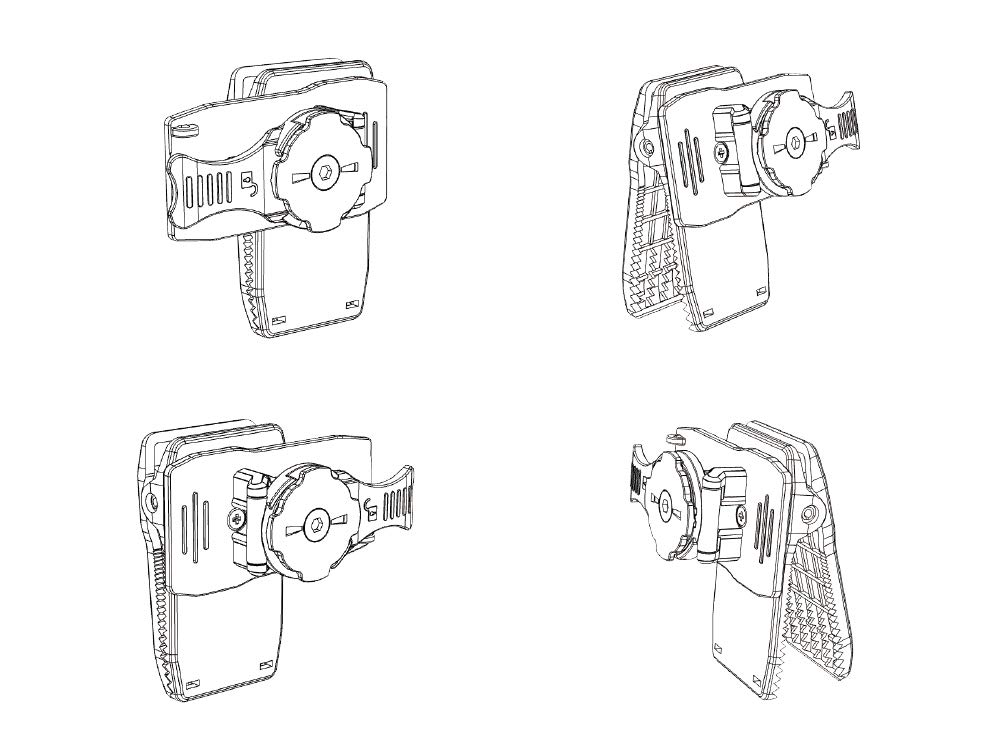 Rotating Clip Mount Separate Case [R+Clip Plus] [R+Clip2] "Mount Only, Required"