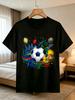 Vintage Funny Graphic Soccer Ball City Palm Tree Sun Men's Premium TShirt Tee Casual Short Sleeve 2026 North America Soccer Championship USA Canada Me