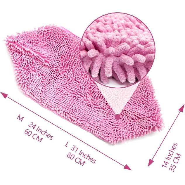 Dog Towel - Microfiber Super Shammy with Hand Pockets, Ultra Absorbent Quick Dry Pet Bath Towels for Small, Medium, Large Dogs and Cats (Medium, 24''