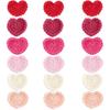 FINGERINSPIRE 18pcs Love Heart Crochet Appliques Assorted Colors Cotton Crochet Patches Handmade Cloth Patch Heart Ornament Accessories for Clothing
