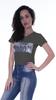 Moomaya Womens Short Sleeves V Neck Tshirt Top w  Sequin Patch ShortTee Summer