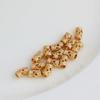 14K Gold Plated W-Shaped Carved Tube Spacer Beads for DIY Handmade Jewelry