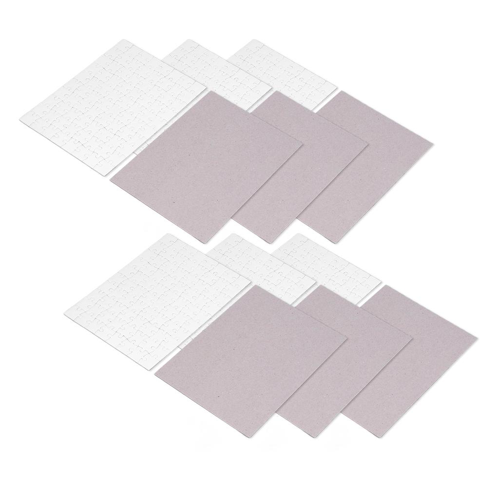 6 Set Sublimation Blanks Puzzles DIY Thermal Transfer Heat Press Printing Crafts 7.8x5.7in
