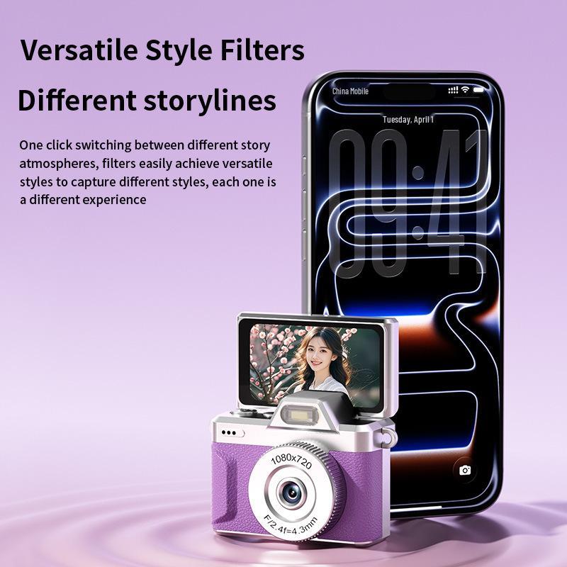 M37 Cross-flip Screen Compact HD Camera for Students and Party Selfies