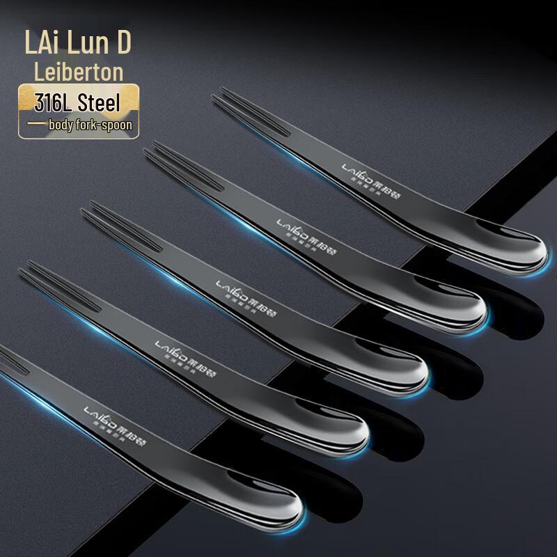 Laibodun 316L Stainless Steel Dessert & Fruit Fork Spoon
