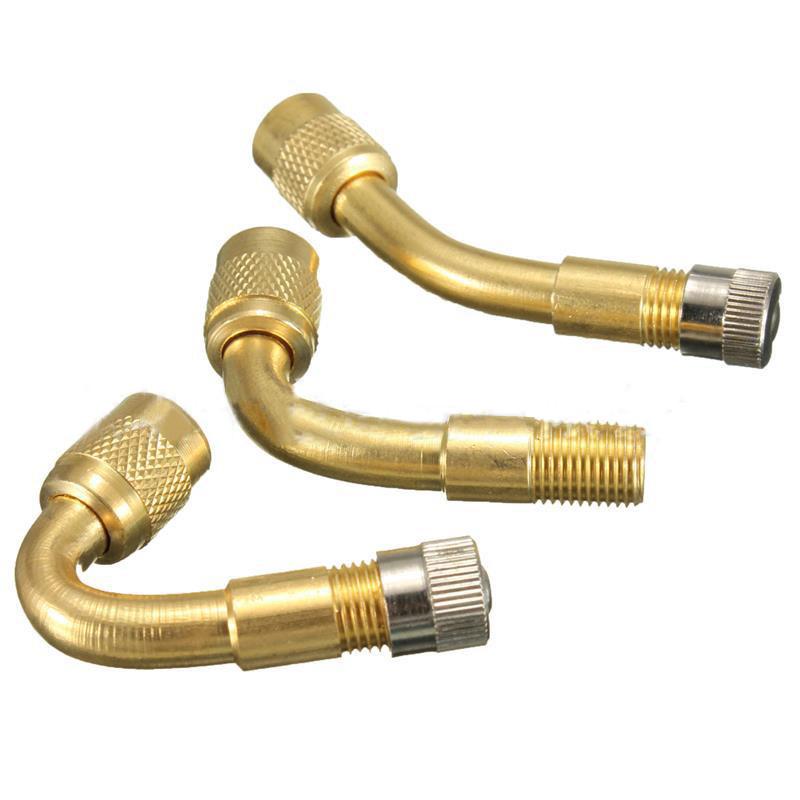 45/90/135 Degree Angle Brass Air Tyre Wheel Valve Stem with Extension Adapter Auto Truck Bike Motorcycle Cycling Accessories