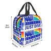NAUI The Difinition Of Diving Insulated Lunch Bag for Women Office Cooler Thermal Food Box Tote Portable Lunch Boxes Container