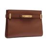 Bally Carriage Gold Metal Accessories Detachable Shoulder Strap Pebbled Leather Crossbody Shoulder Bag Women Bags Brown 6306825