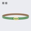 Ladies Belt Letter Alloy Buckle Simple Decorative Belt Leather Student Daily Casual Wear