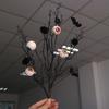 Black Halloween Maple Bat Bouquet Spooky Fake Plants Artificial Eyeball Twig Branch  Ghost Festival
