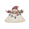 Glowing Snowman Statue Nightlight Cartoon Snowman Figurine  Festival