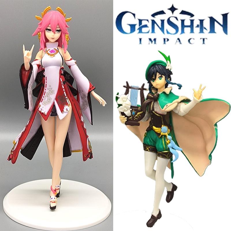 Original Genshin Impact Figures Wendy And Bailie 19cm And 18cm 153g And 190g
