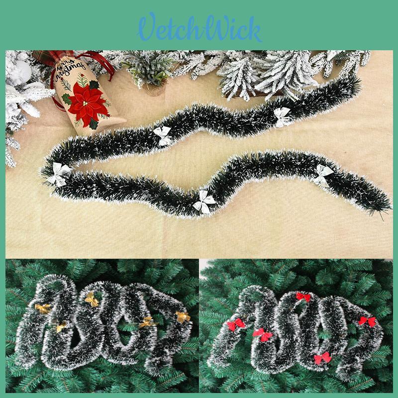 X 90mm Chunky Tinsel Christmas Tree Decoration Xmas Garland Bowknot
