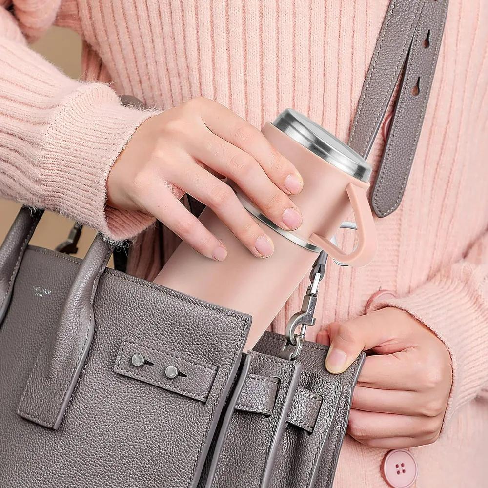 Stainless Steel 500ml  High-end Business Style Vacuum Insulated Bottle with Cup for Coffee Hot Drink and Cold Drink Water Flask