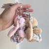 Flower Dress Wendy Rabbit Plush Pendant - Cute Bag Charm & Schoolbag Accessory