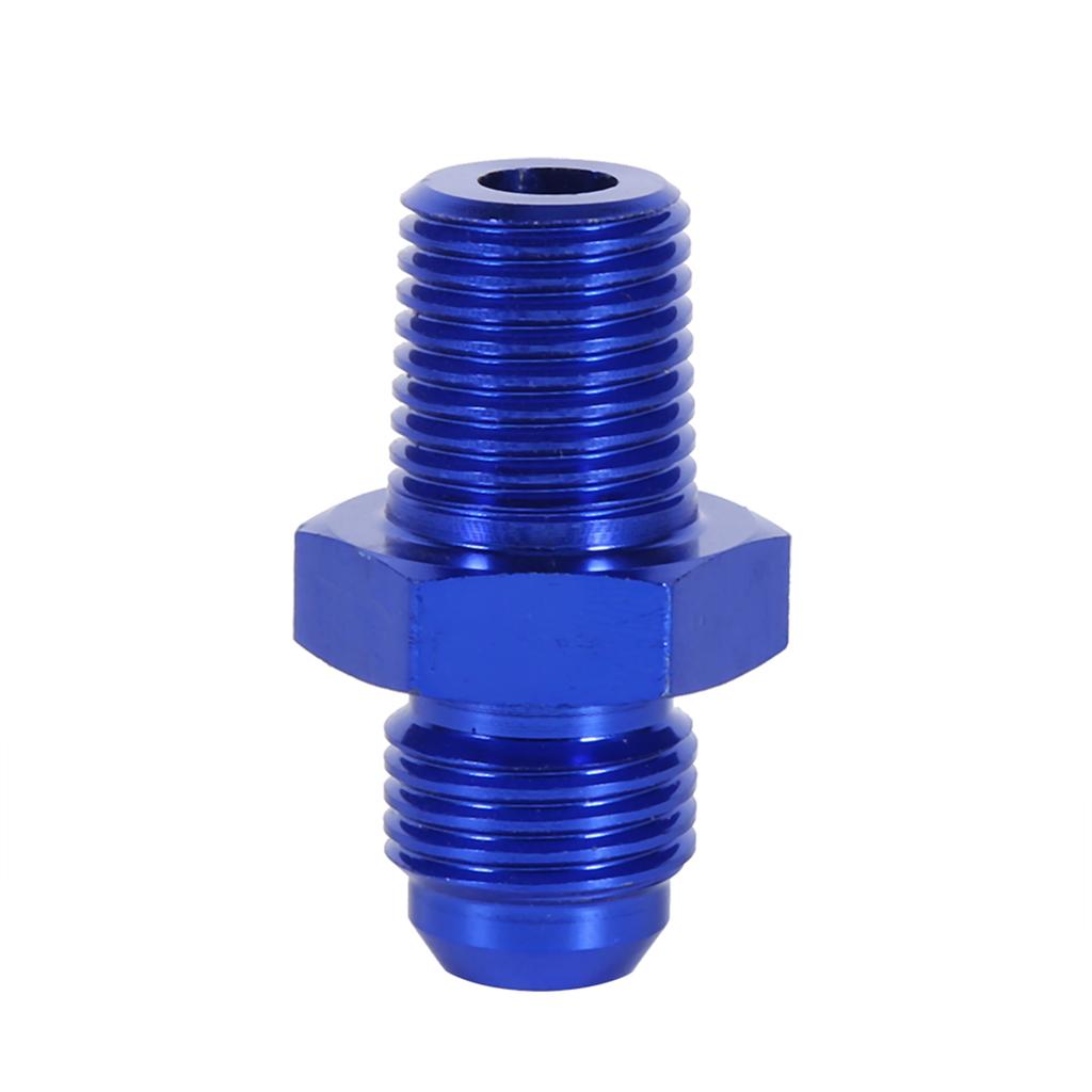 Aluminium AN6 Zu NPT 14 "Heizöl Armaturen Gerade Adapter Auto Blau