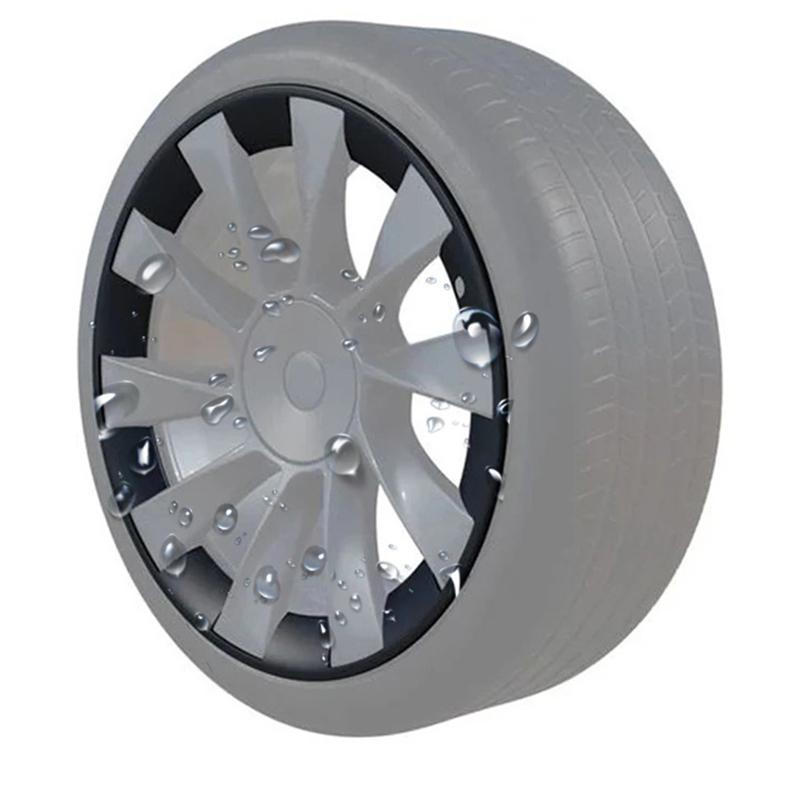 20-inch 4-piece Wheel Protection Ring for Tesla Model Y Juniper 2025 ABS Anti-scratch Wheel Protection Cover Automotive Part