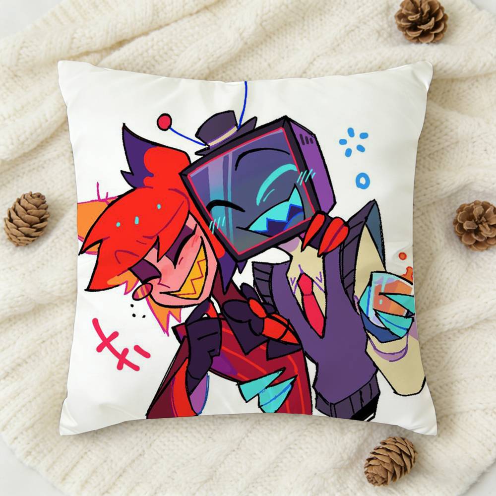 Vox H-Hazbin H-Hotel Double-Sided Printed Square Decorative Cushion Cover For Sofa Living Room Home Decor
