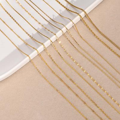 Foreign Trade Titanium Steel Women'S Stainless Steel Necklace, Chain Women'S 18K Gold Pigment Chain, Jewelry