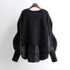 European Style Women's Patchwork Knit Cardigan: Fashionable Commute Sweater