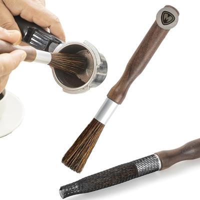 FlukeForest Natural Boar Hair Magnet Coffee Grinder Brush Coffee Adjustable Length Mesh Guard Coffee Mill Care 4573602760222 FF-GB100