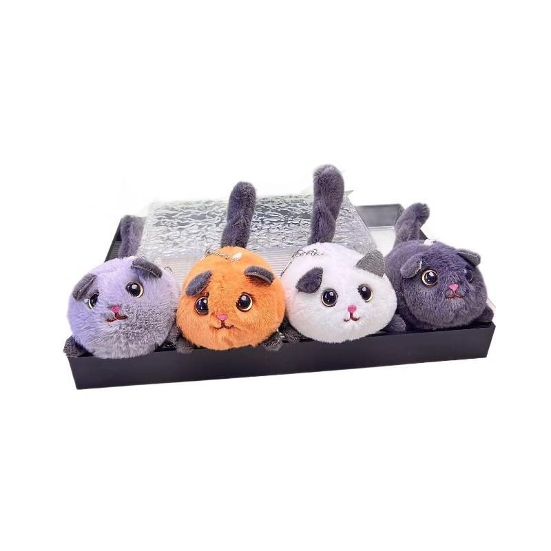 Adorable Cute Plush Cat Keychain Pendant Soft Stuffed Doll Toy For Accessories Bag