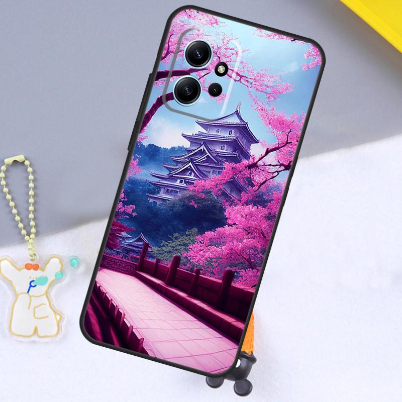 

Японское искусство Храм Сакура Чехол Для Xiaomi Redmi Note 12 9 10 11 Pro 12S 9S 10S 11S Чехол Для Redmi 12 13C 12C 9C 10C Redmi Note 12S